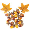 Folhas e Bolotas Decorativas - 18pcs